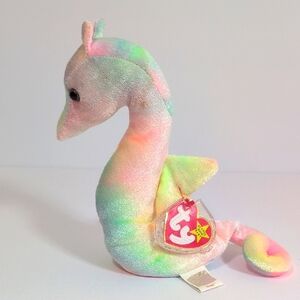 Ty Beanie Baby Vintage Seahorse Neon 1999